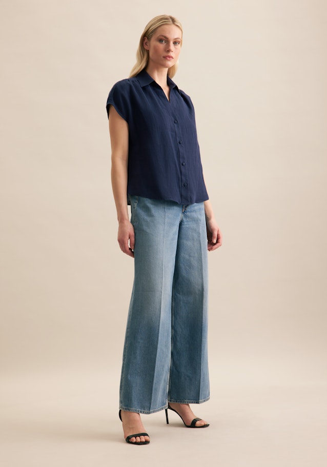 Hemdbluse Uni in Dunkelblau | Seidensticker Onlineshop