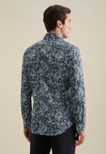 Slim Business Hemd Druck in Türkis |  Seidensticker Onlineshop