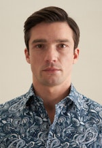 Slim Business Hemd Druck in Türkis |  Seidensticker Onlineshop