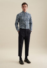 Slim Business Hemd Druck in Türkis |  Seidensticker Onlineshop