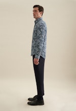 Slim Business Hemd Druck in Türkis |  Seidensticker Onlineshop