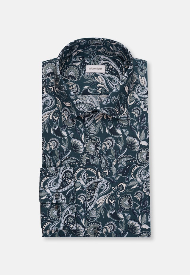 Slim Business Hemd Druck in Türkis |  Seidensticker Onlineshop