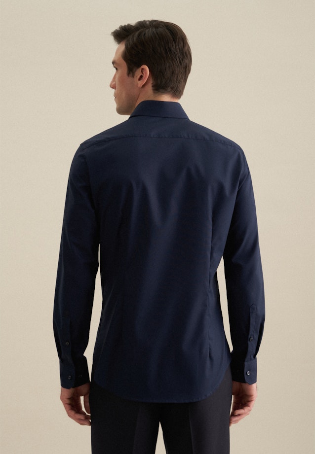 Shaped Business shirt Uni in Dark Blue |  Seidensticker Onlineshop