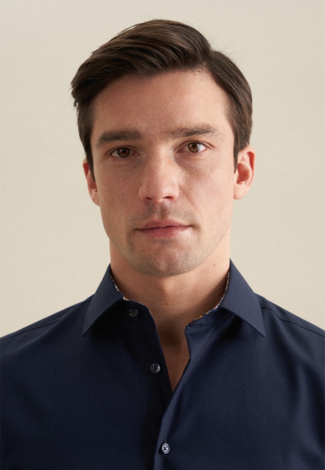 Shaped Business shirt Uni in Dark Blue |  Seidensticker Onlineshop
