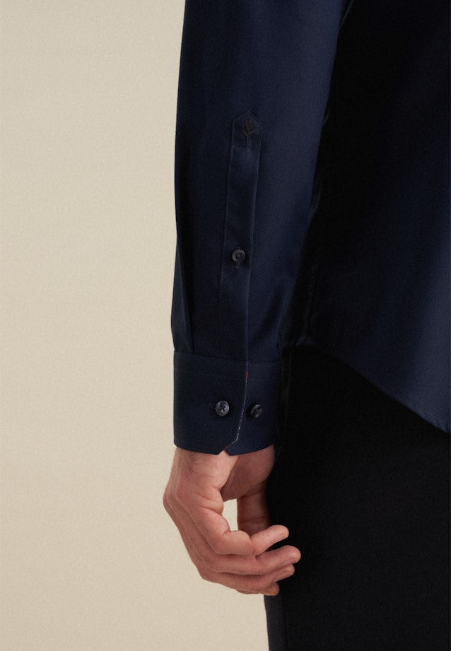Shaped Business shirt Uni in Dark Blue |  Seidensticker Onlineshop