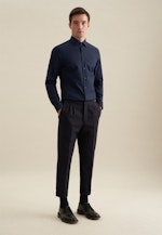 Shaped Business shirt Uni in Dark Blue |  Seidensticker Onlineshop