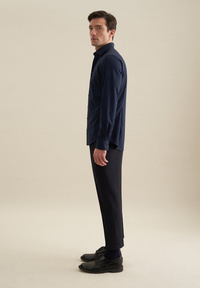 Shaped Business shirt Uni in Dark Blue |  Seidensticker Onlineshop
