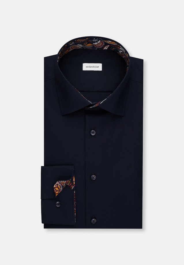 Shaped Business shirt Uni in Dark Blue |  Seidensticker Onlineshop