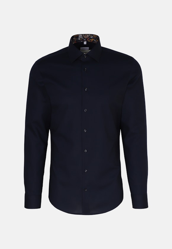 Shaped Business shirt Uni in Dark Blue |  Seidensticker Onlineshop