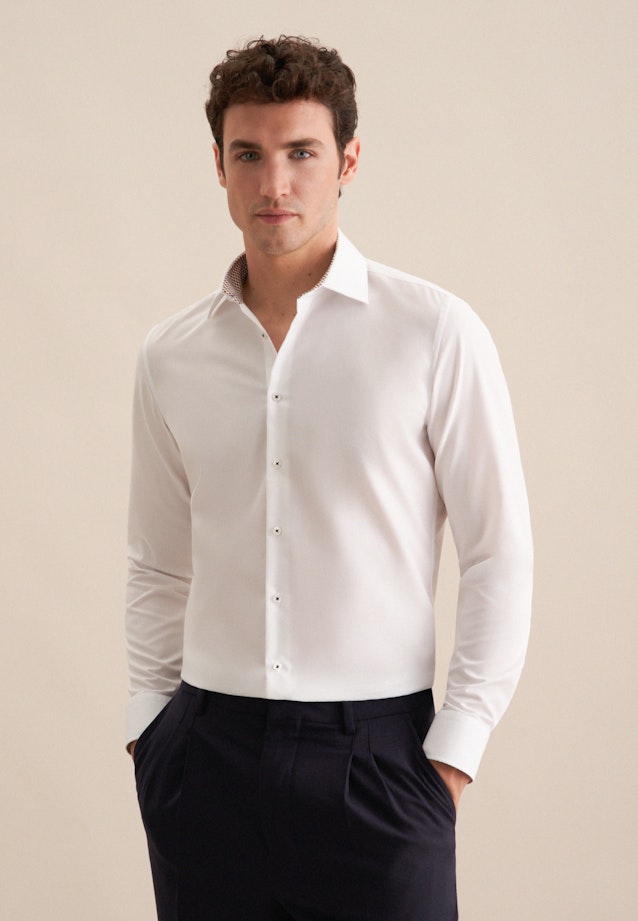 Shaped Business shirt Uni in White |  Seidensticker Onlineshop