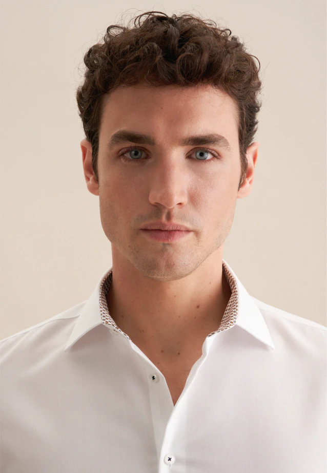 Shaped Business shirt Uni in White |  Seidensticker Onlineshop