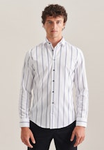 Slim Business Hemd Streifen in Dunkelblau |  Seidensticker Onlineshop