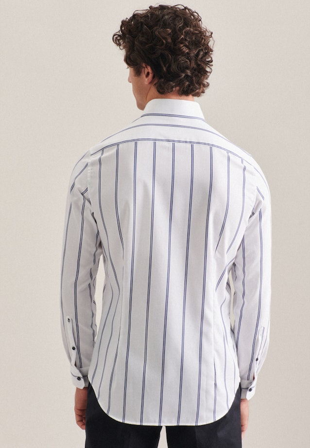 Slim Business Hemd Streifen in Dunkelblau |  Seidensticker Onlineshop