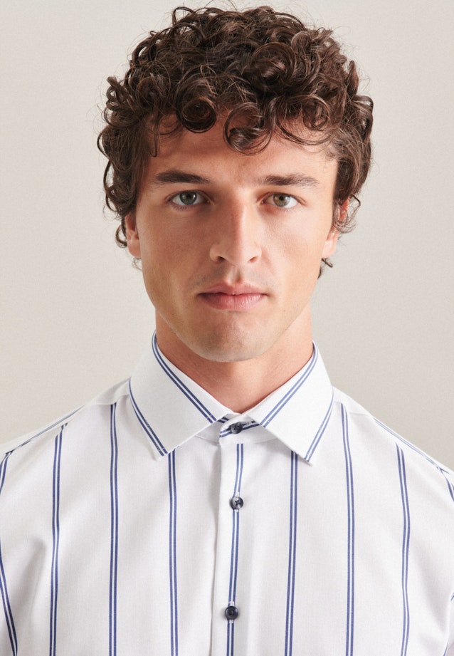 Slim Business Hemd Streifen in Dunkelblau |  Seidensticker Onlineshop