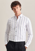 Slim Business Hemd Streifen in Dunkelblau |  Seidensticker Onlineshop