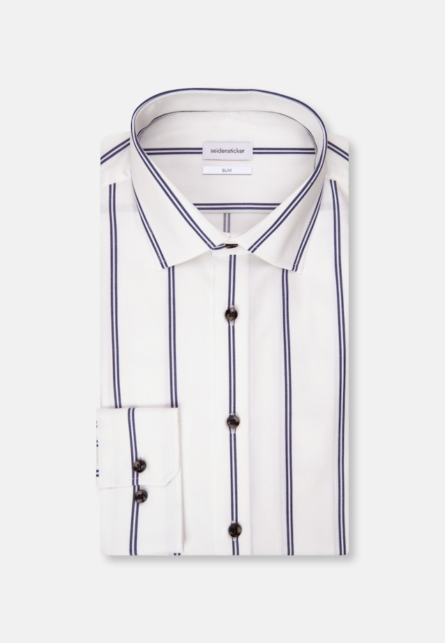 Slim Business Hemd Streifen in Dunkelblau |  Seidensticker Onlineshop