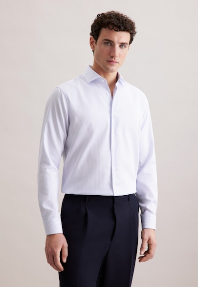 Regular Business shirt Structure in Light Blue |  Seidensticker Onlineshop