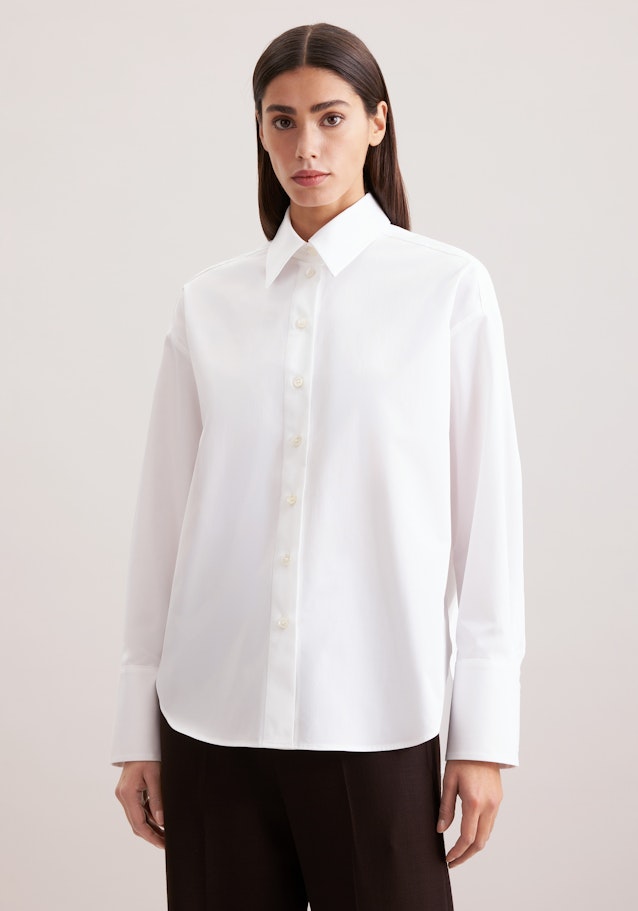 Longbluse Uni in Weiß | Seidensticker Onlineshop
