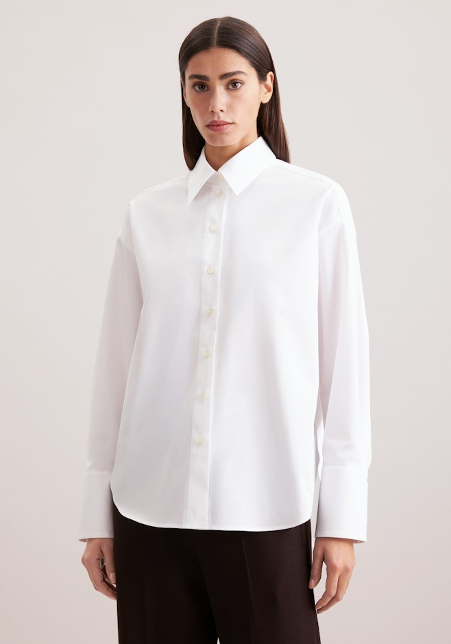 Longbluse Uni in Weiß | Seidensticker Onlineshop