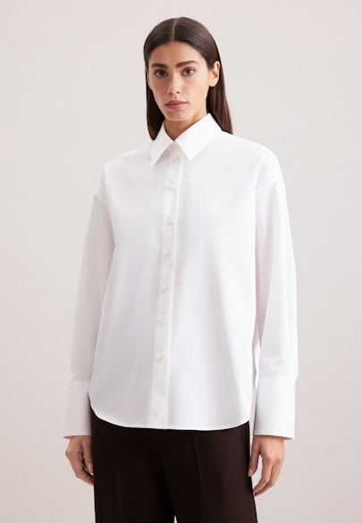 Long blouse Uni in White |  Seidensticker Onlineshop