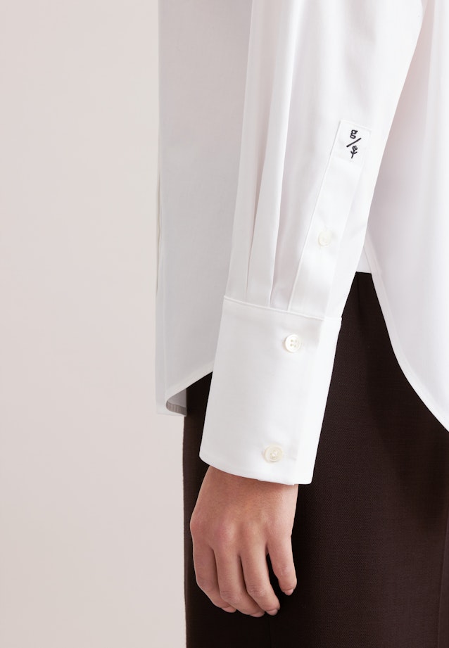 Longbluse Uni in Weiß |  Seidensticker Onlineshop