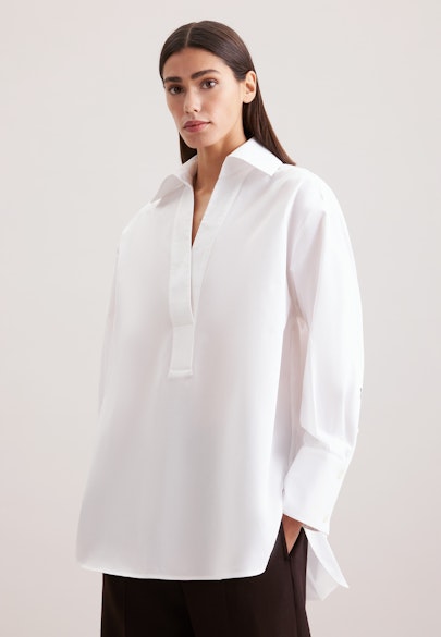 Slip blouse Uni in White |  Seidensticker Onlineshop