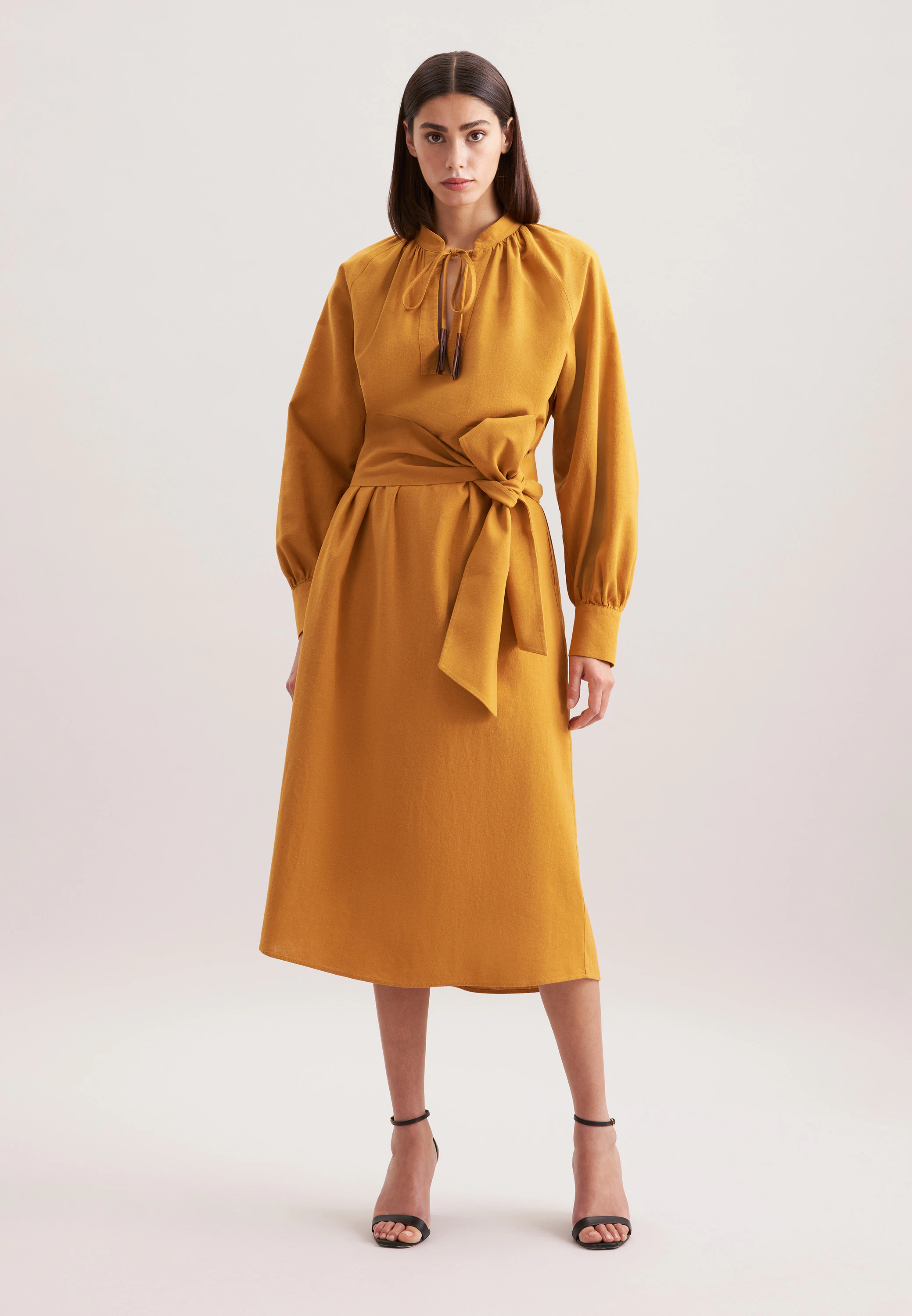 Kleid Uni Orange