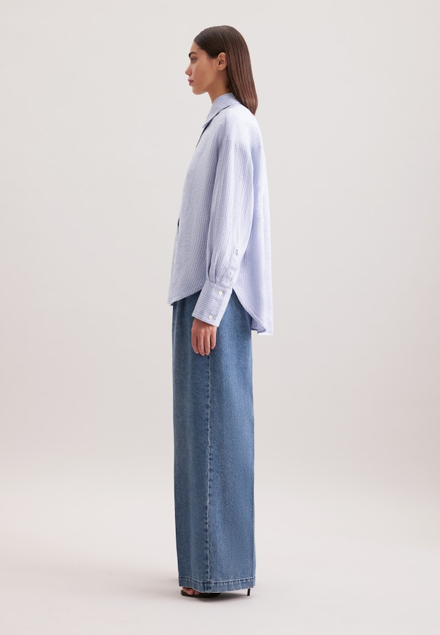 Chemisier long rayures in Bleu Moyen |  Seidensticker Onlineshop