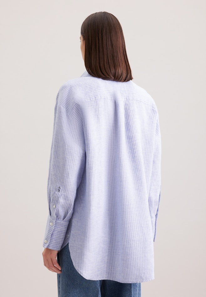 Schlupfbluse Streifen in Mittelblau | Seidensticker Onlineshop