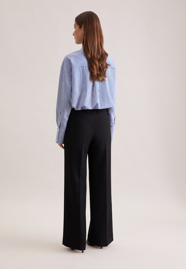 Gerade Hose in strukturierter Ware in Schwarz |  Seidensticker Onlineshop