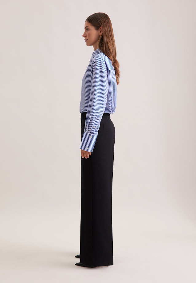 Gerade Hose in strukturierter Ware in Schwarz |  Seidensticker Onlineshop