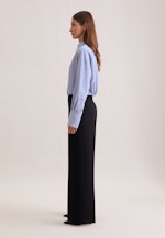 Gerade Hose in strukturierter Ware in Schwarz |  Seidensticker Onlineshop