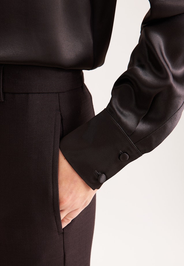 Gerade Hose in strukturierter Ware in Braun |  Seidensticker Onlineshop