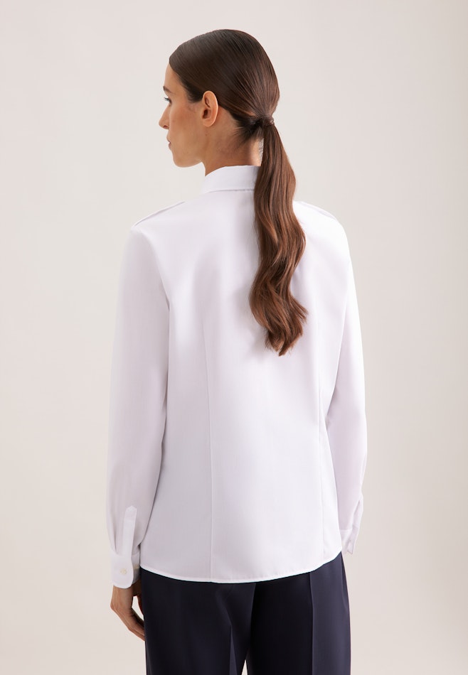 Slim Pilot Blouse Uni in White | Seidensticker online shop