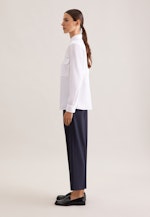 Slim Pilotenbluse Uni in Weiß |  Seidensticker Onlineshop