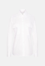 Slim Pilotenbluse Uni in Weiß |  Seidensticker Onlineshop