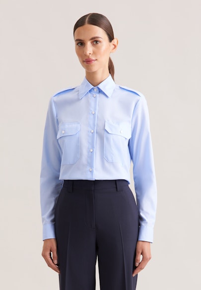 Chemise de pilote Uni in Bleu Clair |  Seidensticker Onlineshop