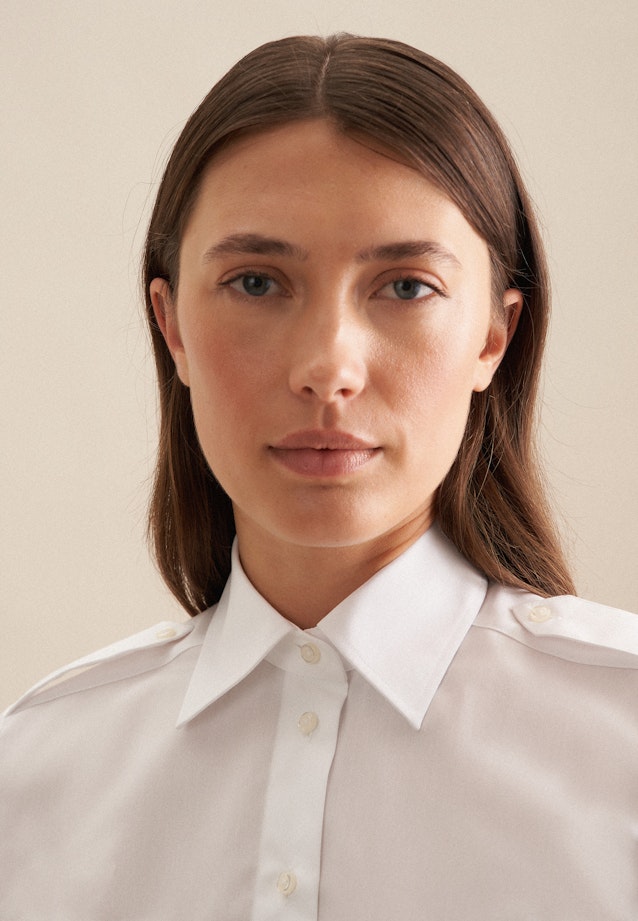 Chemisier chemise Uni in Blanc |  Seidensticker Onlineshop