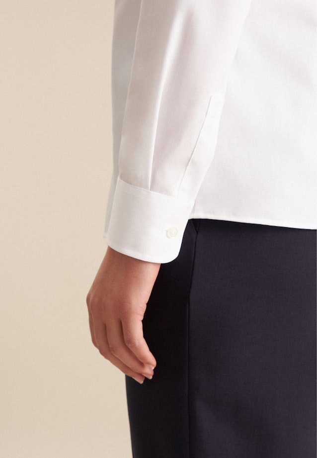 Chemisier chemise Uni in Blanc |  Seidensticker Onlineshop