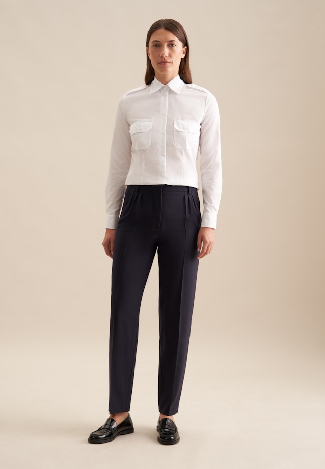 Chemisier chemise Uni in Blanc |  Seidensticker Onlineshop