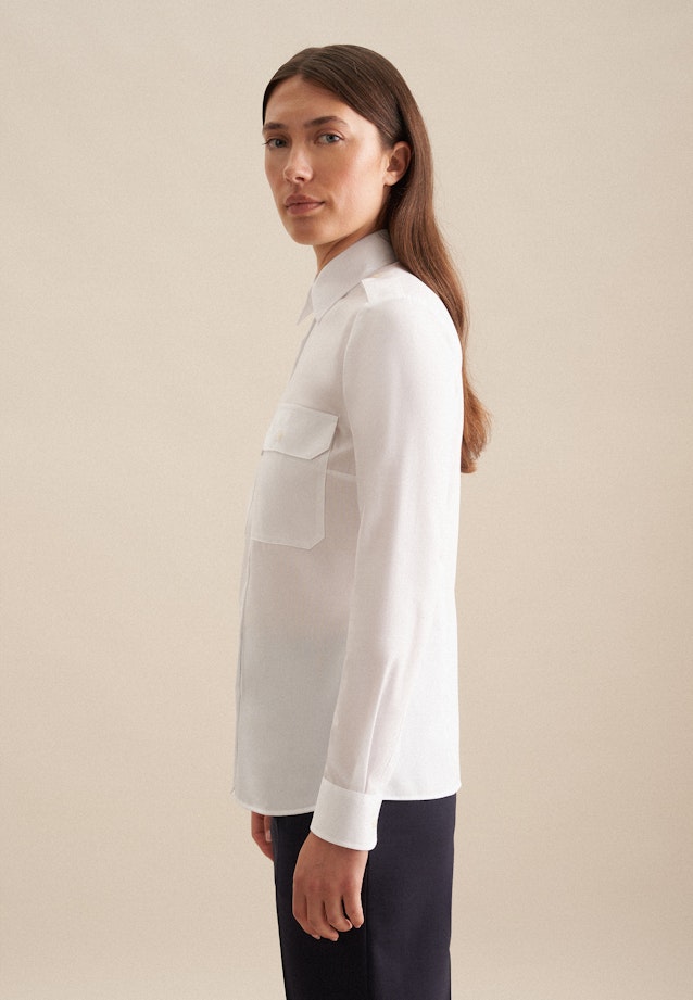Chemisier chemise Uni in Blanc |  Seidensticker Onlineshop