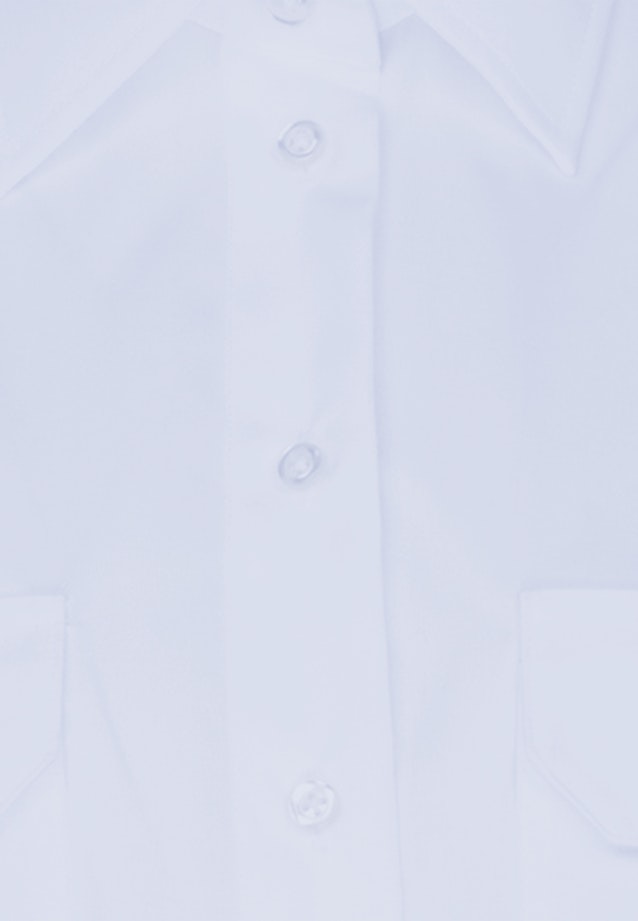 Chemisier chemise Uni in Bleu Moyen |  Seidensticker Onlineshop