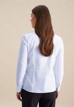 Chemisier chemise Uni in Bleu Moyen |  Seidensticker Onlineshop