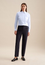 Chemisier chemise Uni in Bleu Moyen |  Seidensticker Onlineshop