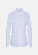 Chemisier chemise Uni in Bleu Moyen |  Seidensticker Onlineshop
