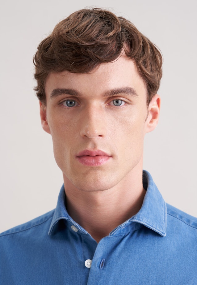 Slim Denim shirt Denim in Medium Blue |  Seidensticker Onlineshop