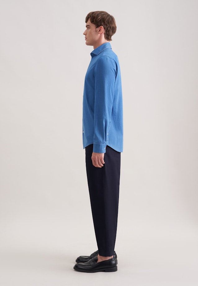 Slim Denim shirt Denim in Medium Blue |  Seidensticker Onlineshop