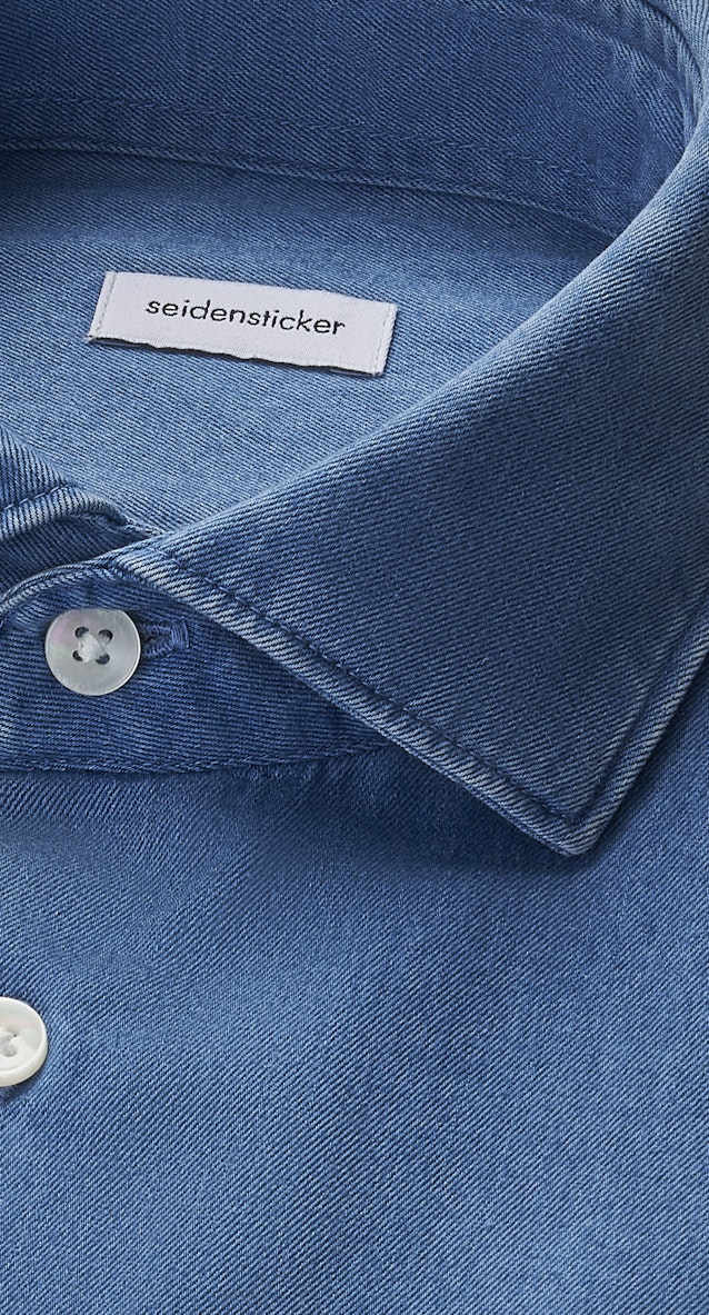 Slim Denimhemd Denim in Mittelblau |  Seidensticker Onlineshop