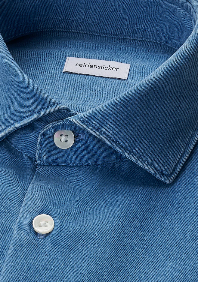 Slim Chemise en jean Denim dans Bleu Moyen | Boutique en ligne Seidensticker