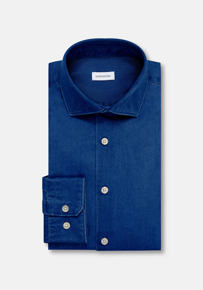 Slim Chemise en jean Denim dans Bleu Foncé | Boutique en ligne Seidensticker